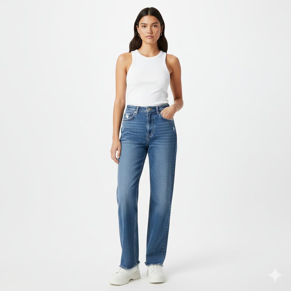 Abercrombie & Fitch 90s Relaxed High Rise Curve Love Jeans 25/0R